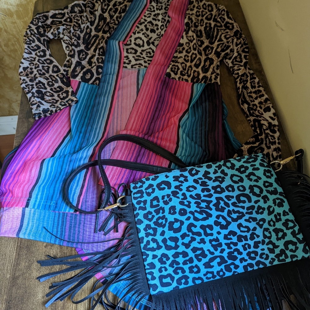 Crazy train duster and purse